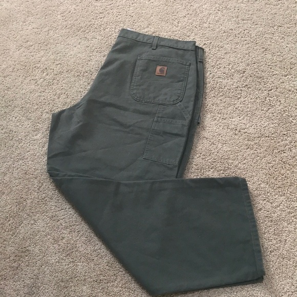 NWT! Carhartt mens SZ 44/30 loose original fit washed duck work dungaree.